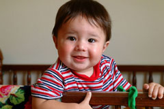wooden baby crib